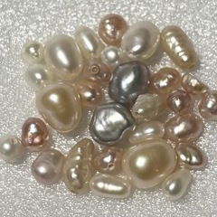 淡水パール30粒　アソート　淡水パール色々まとめ売り　30粒　手芸　ハンドメイド　作品作り
の画像