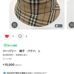 BURBERRYバケットハット の画像
