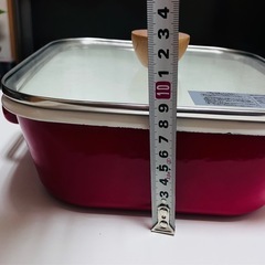 【新品】赤いホーロー鍋の画像