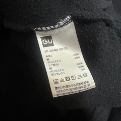 【L】GU polaroid/ポラロイドコラボ　プルオーバー　パーカー　黒の画像