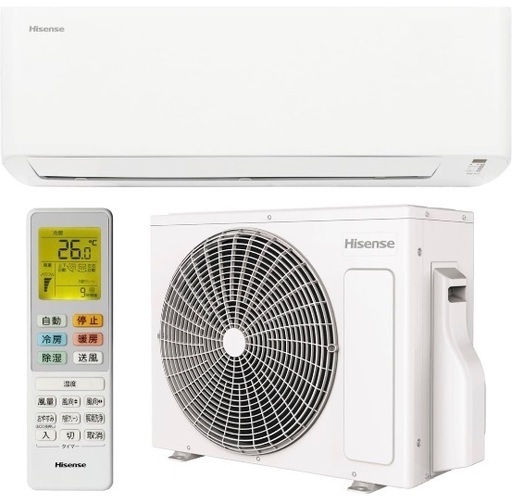 【新品未開・1都3県対応】Hisense エアコン HA-S22H-WS 2025年モデル