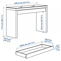 IKEA ドレッサーテーブル マルムの画像