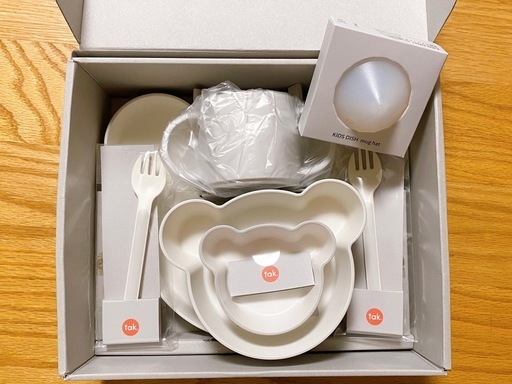 tak. 子ども用食器セット クマ型プレート　キッズディッシュ ギフトボックス