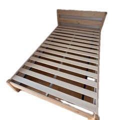 【無印良品】セミダブルベッドフレームとしっかり体を支えるスタンダードポケットコイル　の画像