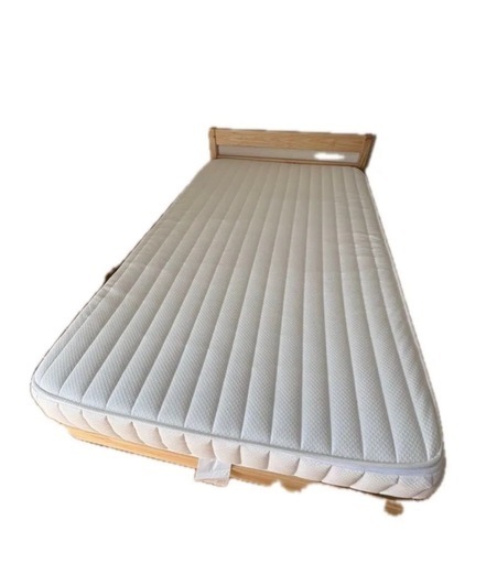 【無印良品】セミダブルベッドフレームとしっかり体を支えるスタンダードポケットコイル