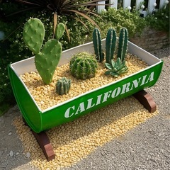 ドラム缶リメイクプランター（ハーフカット）の画像