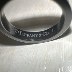 【 希少 】TIFFANY&CO. ティファニー 1837 チタン ナロー リング ブラック 指輪 10号 付属品あり 極美品の画像