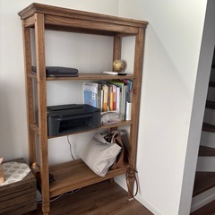 ベルメゾン　すっきりしたデザインで使いやすいアンティーク調のオープンラック 本棚　シェルフの画像