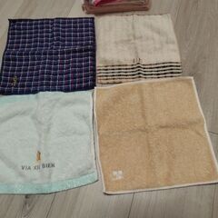 フェイスタオル4枚/ハンカチ4枚の画像