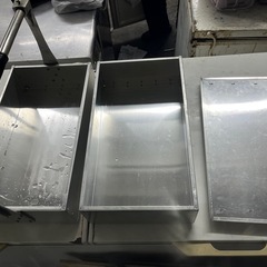 出前箱 おかもち アルミ 岡持ち 2段 店舗 配達 宅配 料理 飲食店 食堂などに!の画像