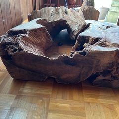 切り株　オブジェ　花台の画像