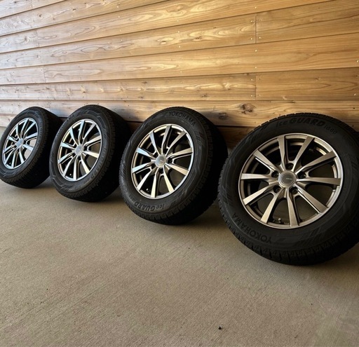 値下げしました。ミニバンスタッドレス美品 社外アルミ195/65R15 4本セット