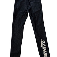 OFF-WHITE ブラックデニムジーンズ 32 メンズ　美品　ストリートの画像
