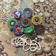 レトロ　昭和50年代のコマいろいろ　ケース付の画像