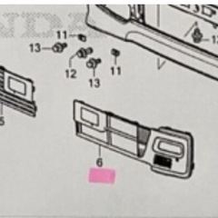Nボックスカスタムターボjf3グリルフロントバンパーロアー(純正品)の画像