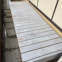 ウッドデッキ　縁台の画像