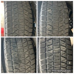 プラド ハイラックス サーフ 等 4本 社外 17インチ 7.5J +25 6H PCD 139.7 スタッドレス ブリヂストン ブリザック DM-V3 2022年 265/65R17の画像