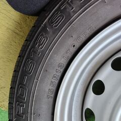 早いもん勝ち！！日産ADバン、プロボックス等！BRIDGESTONE RD-613 165R13LT 2018年製 溝十分 清掃済 ラップ保管 スチール4本セットの画像