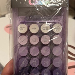 【新品未開封】クリア電卓 パープル キラキラ　お子様の勉強やる気up クリスマスプレゼントの画像