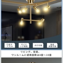 Parrot Uncle ゴールド　シーリングライト　ジャンク扱いの画像