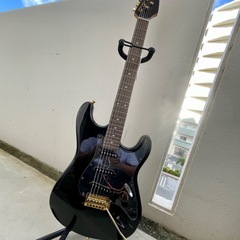 スケルトンピックガードのエレキギター、おまけのアンプ付きの画像