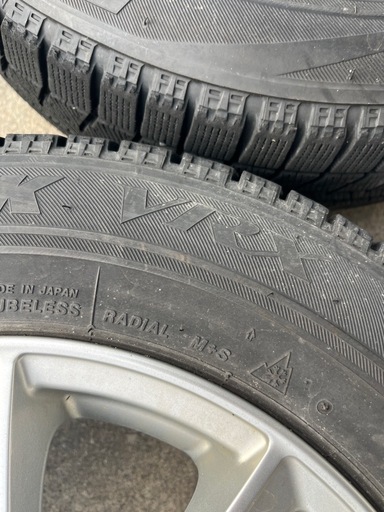 ブリヂストン VRX2 165/70R14 スタッドレス＋アルミホイール4本セット 溝7mm前後 PCD100