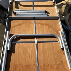 キャプテンスタッグ（CAPTAIN STAG）のオリバー アルミツーウェイテーブル〈M〉(アジャスター付) 120×60cmの画像