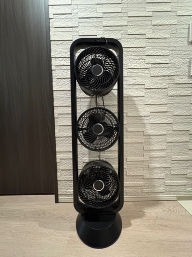 扇風機 サーキュレーター 3連マルチファン タワーファン 木目調