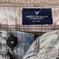 American Eagle カモフラージュカーゴパンツの画像