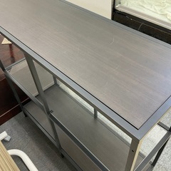 ガラス棚　スチールラックの画像