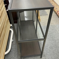 ガラス棚　スチールラックの画像