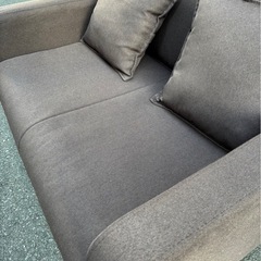 アイリスオーヤマ　ソファベッド　ファブリックソファ　ブラウンの画像