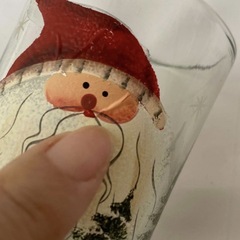 ヨーロッパのクリスマス市購入 サンタ キャンドルホルダー 鉢の画像