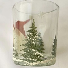 ヨーロッパのクリスマス市購入 サンタ キャンドルホルダー 鉢の画像