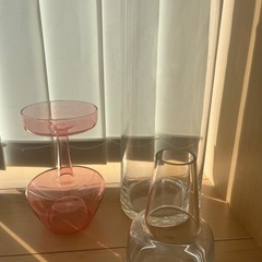ガラス　フラワーベース　花瓶の画像