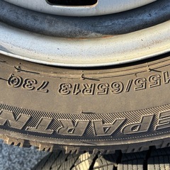 スタッドレスタイヤ（ブリヂストン）155-65-13の画像