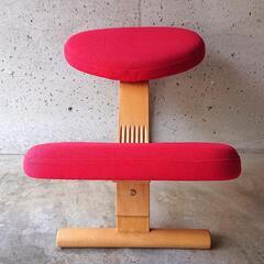 【良品】バランスチェアイージー　サカモトハウス 　レッドの画像