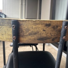 ニトリ　ダイニングテーブル3点セット(DTステイン70MBR/DCステインSD MBR)の画像