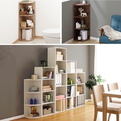 カラーボックス　コーナー　 色ナチュラルの画像