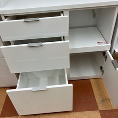 ★ジモティー割引20%★3枚扉オープンボード ニトリ ETONA-9KB WH ホワイト《リサイクルショップドリーム次屋店》☆尼崎市/若王寺☆の画像