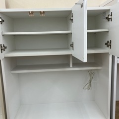 ★ジモティー割引20%★3枚扉オープンボード ニトリ ETONA-9KB WH ホワイト《リサイクルショップドリーム次屋店》☆尼崎市/若王寺☆の画像