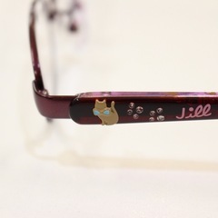 JILL STUART NewYork 子供用メガネ ➕ ケース付き 猫 ドットの画像