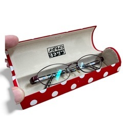 JILL STUART NewYork 子供用メガネ ➕ ケース付き 猫 ドットの画像