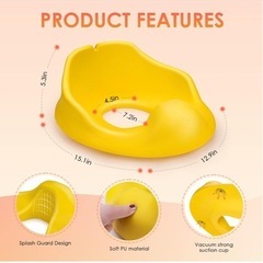 子供の子供のためのトイレトレーニングシートカバー、トレーニング便座トッパー、滑り止めの画像