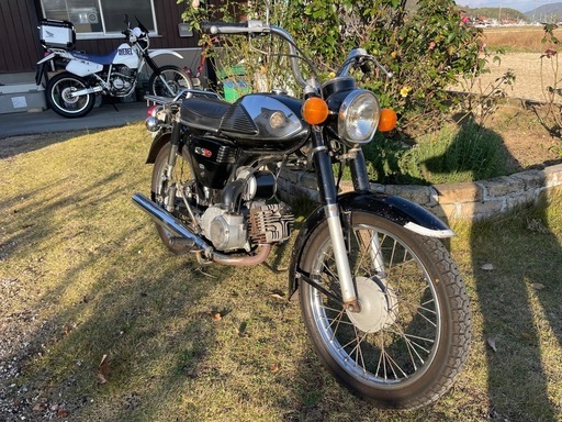 ★スズキ K90（1970年代）実働／2ストローク／アルミタンクカバー／前後タイヤ新品★