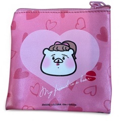 ともだちはくま ポーチ ガチャガチャ ピンク コスメ柄の画像