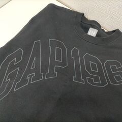 GAP 1969 スウェット トレーナー XL 黒 ブラック 裏起毛 ロゴ 美品 ゆったり クルーネック メンズ ユニセックス 251202-5Aの画像