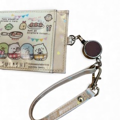USED 財布 パスケース すみっコ弁当テーマ リール付きすみっコぐらしの画像