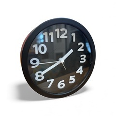 ニトリ 文字盤が立体で見やすい 置き時計　ブラック FX-036 美品の画像