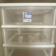 アイリスオーヤマ WIDE チェスト 3段 W-543 美品 取りに来られる方の画像
